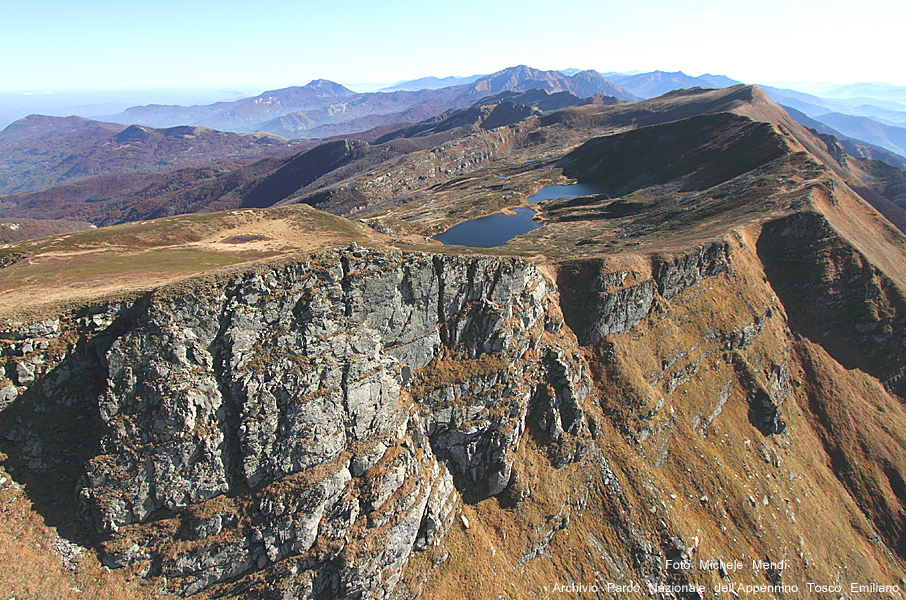 Veduta aerea dei Laghi del Sillara (1732 m)